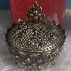 Intricately Designed Bronze Incense Holder